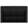 vidaXL Sideboard med skuffe Sort eg 100 x 30 x 59,5 cm Konstrueret tr&aelig;