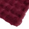vidaXL Faux Kanin Pels Tæppe 4 pcs Bordeaux Rød 130 x 150 cm Polyester