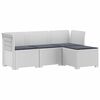 vidaXL 4-personers Have Sofa med Hynder Rattan Look PP Hvid