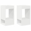 vidaXL Endebord 2 stk. Hvid 30 x 30 x 56 cm Konstrueret tr&aelig;