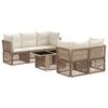 vidaXL Havesofa S&aelig;t 6 stk. Beige polyrattan
