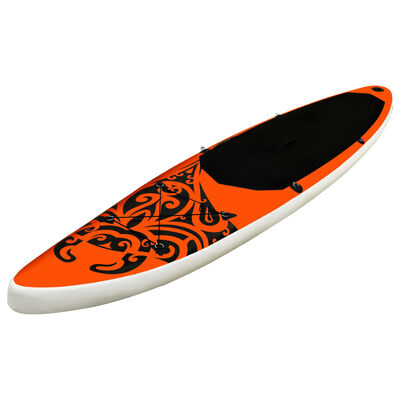 vidaXL oppusteligt paddleboardsæt 305x76x15 cm orange