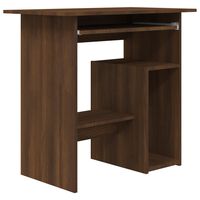 vidaXL skrivebord 80x45x74 cm konstrueret træ brun egetræsfarve