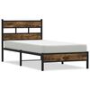 vidaXL sengeramme m. sengegavl 100x200 cm uden madras sonoma-eg