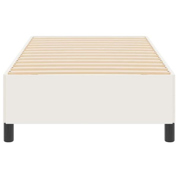 vidaXL Box spring seng Creme 90 x 190 cm Fl&oslash;jl
