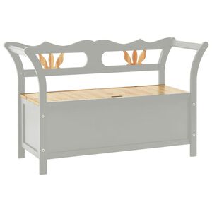 vidaXL b&aelig;nk 107x45x75,5 cm massivt fyrretr&aelig; gr&aring;