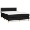 vidaXL kontinentalseng med madras 140x190 cm stof sort