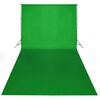 vidaXL fotobaggrund uden stativ 600x300 cm bomuld chroma key grøn