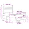 vidaXL Box spring seng med madras med hovedg&aelig;rde Bl&aring; 120 x 190 cm Stof