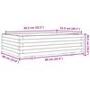 vidaXL plantekasse 90x60x26,5 cm massivt fyrretr&aelig; hvid
