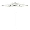 vidaXL haveparasol med st&aring;lstang 268x268x226 cm hvid