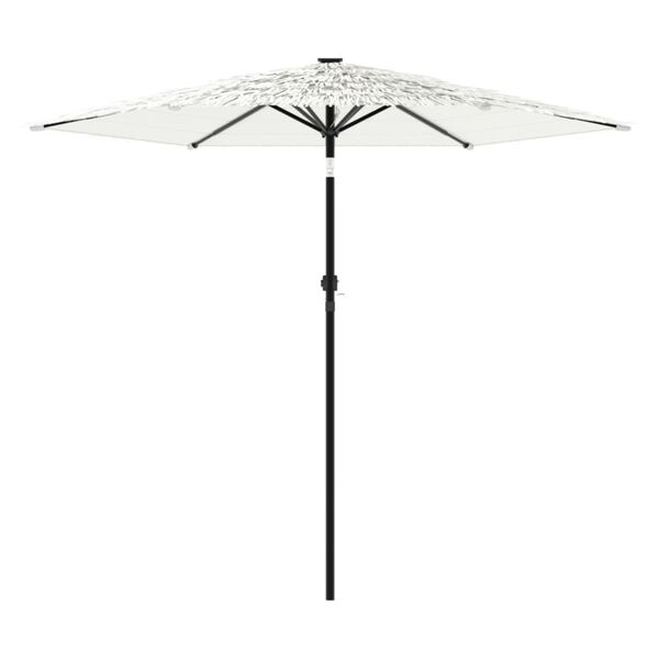 vidaXL haveparasol med st&aring;lstang 268x268x226 cm hvid