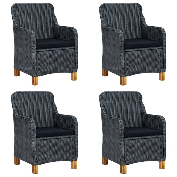 vidaXL spisebordss&aelig;t til haven 5 dele m&oslash;rkegr&aring;