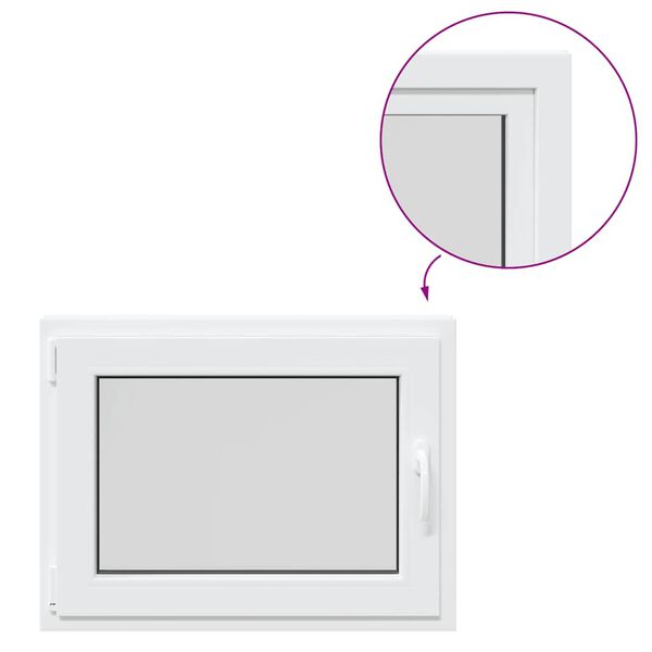 vidaXL k&aelig;ldervindue "RISOR" 80x70 cm dreje-kip DIN venstre hvid