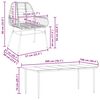 vidaXL 9 dele spisebordss&aelig;t til haven polyrattan glas brun