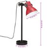 vidaXL skrivebordslampe 25 W 15x15x55 cm E27 rustik r&oslash;d