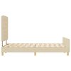 vidaXL Sengestel med hovedg&aelig;rde Creme 160 x 200 cm Stof