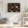 vidaXL vitrineskab 80x8,5x58 cm konstrueret tr&aelig; brun egetr&aelig;sfarve