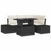 vidaXL Havesofa S&aelig;t 5 stk. Sort og Cream polyrattan