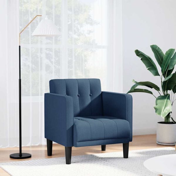 vidaXL sofastol med arml&aelig;n 53 cm stof bl&aring;