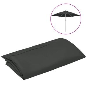 vidaXL udskiftningsdug til parasol 300 cm antracitgr&aring;