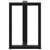 vidaXL spisebordsben T-formet 2 stk. sort 50x35x(72-73) cm st&aring;l