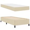 vidaXL Box spring seng Creme 100 x 200 cm Stof
