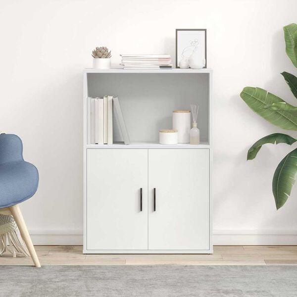 vidaXL bogreol 60x24x85 cm konstrueret træ hvid