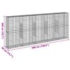 vidaXL gabionkurv med cover 500x50x200 cm galvaniseret jern