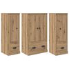 vidaXL Highboard 3 pcs Artisan Egetr&aelig; 132 x 35,5 x 103,5 cm