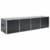 vidaXL h&aelig;vet plantekasse 320x80x77 cm galvaniseret st&aring;l antracitgr&aring;
