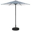 vidaXL Haveparasol med base 230 x 230 cm Polyester Rektangul&aelig;r