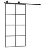 vidaXL skyded&oslash;r med hardwares&aelig;t 102,5x205 cm sikkerhedsglas aluminium
