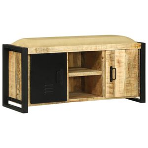 vidaXL B&aelig;nkeskab Brun 100 x 35 x 50 cm Massivt mangotr&aelig;