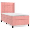 vidaXL kontinentalseng med madras 90x190 cm fl&oslash;jl pink