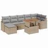 vidaXL Havesofa S&aelig;t 8 stk. Beige Poly rattan
