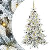 vidaXL Kunstigt Hinged Juletr&aelig; med 300 LED'er Hvid 180 cm PVC og St&aring;l
