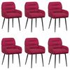 vidaXL Spisestole 6 pcs Velour (V) Vinr&oslash;d 59 x 59,5 x 90 cm