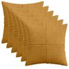 vidaXL Pudebetr&aelig;k 6 pcs ALMELO Gul 40 x 40 cm cordfl&oslash;jl