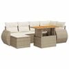 vidaXL sofas&aelig;t til haven 7 dele med hynder polyrattan beige