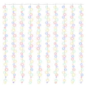 vidaXL lysgardin 3x3 m 300 LED'er 8 funktioner flerfarvet