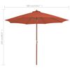 vidaXL parasol 300 cm tr&aelig;stang terracottafarvet