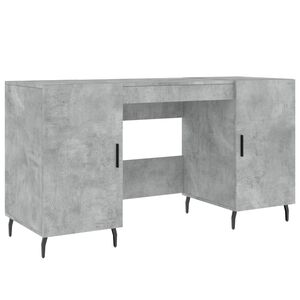 vidaXL skrivebord 140x50x75 cm konstrueret tr&aelig; betongr&aring;