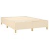 vidaXL Boxspring sengeramme 140x200 cm stof cremefarvet