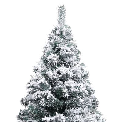 vidaXL kunstigt juletræ med sne 150 cm PVC grøn