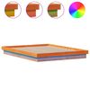 vidaXL sengeramme med LED-lys 150x200 cm massivt fyrretr&aelig; gyldenbrun