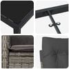vidaXL Have Spisebordss&aelig;t med pude 7 pcs Gr&aring; polyrattan