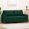 vidaXL 2-personers sofa 140 cm fl&oslash;jl m&oslash;rkegr&oslash;n