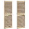 vidaXL Skabsd&oslash;r 2 pcs Naturfarvet 170 x 2,1 x 59,5 cm Massiv fyrretr&aelig;