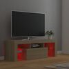 vidaXL tv-bord med LED-lys 120x35x40 cm sonoma-eg